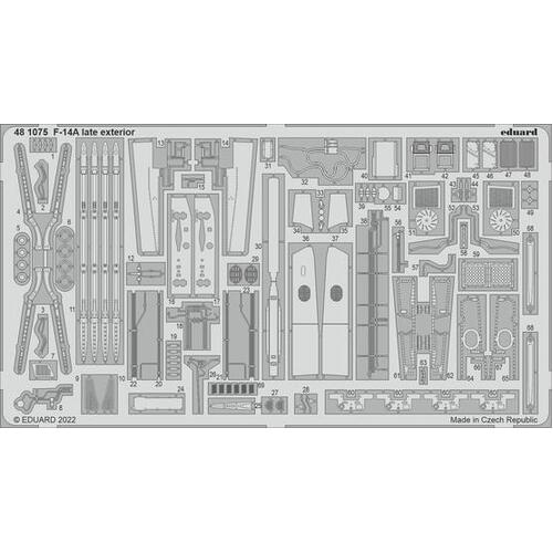 Eduard 1/48 F-14A late exterior Photo etched set for Tamiya [481075]