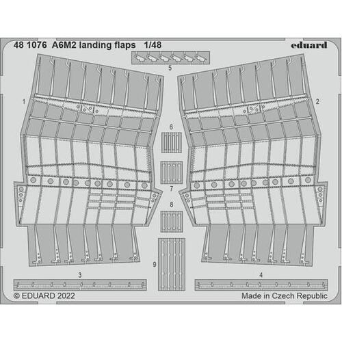 Eduard 1/48 A6M2 landing flaps Photo etched set for Eduard [481076]