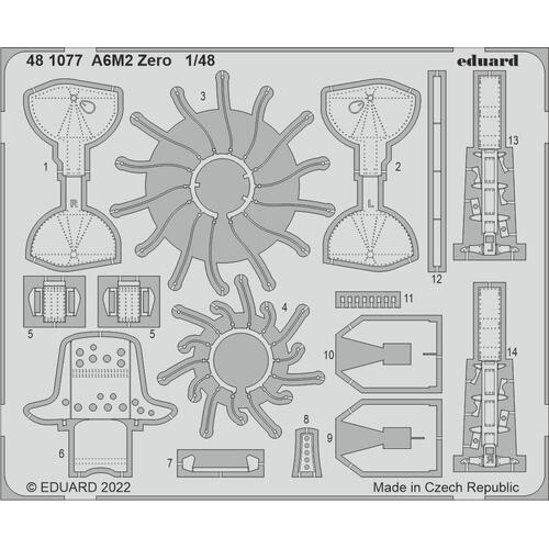 Eduard 1/48 A6M2 Zero Photo etched set for Eduard [481077]