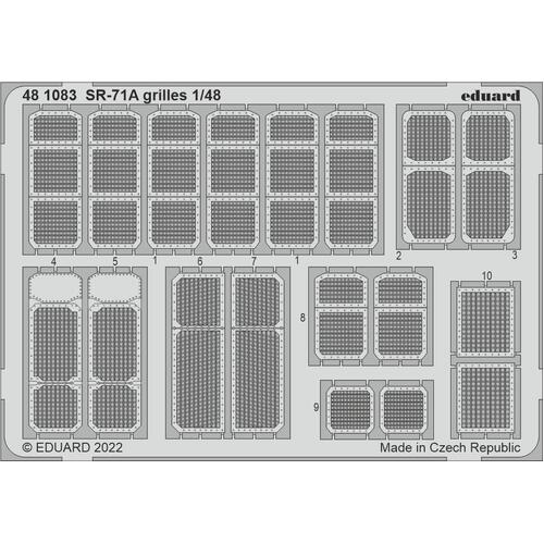 Eduard 1/48 SR-71A (Revell) Grilles Photo Etch Set [481083]