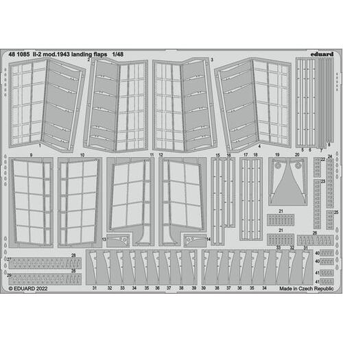 Eduard 1/48 IL-2 mod. 1943 landing flaps Photo etched parts [481085]