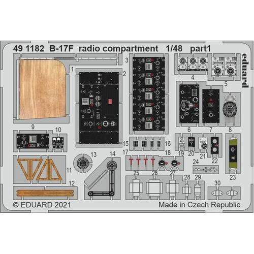 Eduard 1/48 B-17F radio compartment Photo etched parts