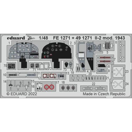 Eduard 1/48 IL-2 mod. 1943 Photo etched parts [491271]