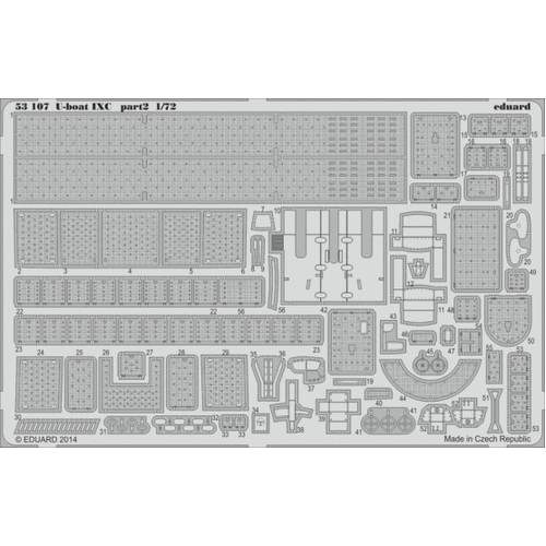 Eduard Revell 1/72 U-boat IXC part 2 Photo etched parts