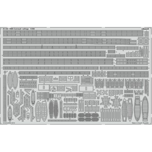 Eduard 1/350 HMS Cornwall railings Photo etched parts