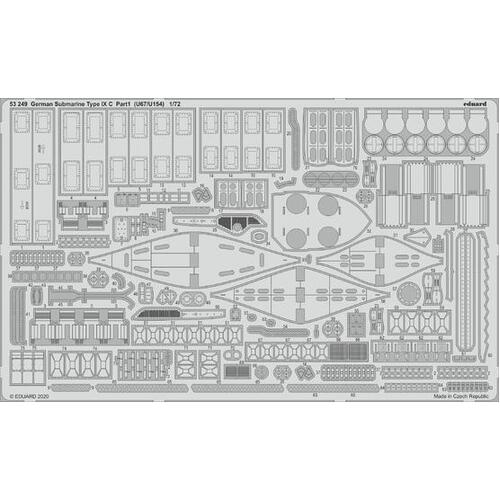 Eduard Revell 1/72 German Submarine Type IX C part 1 (U67/ U154) Photo etched parts