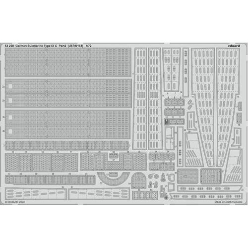 Eduard Revell 1/72 German Submarine Type IX C part 2 (U67/ U154) Photo etched parts