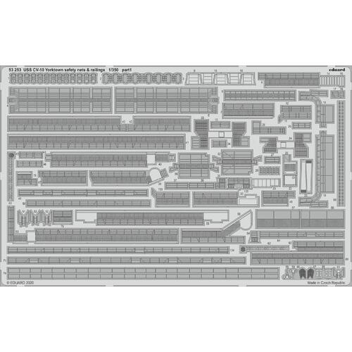 Eduard 1/350 USS CV-10 Yorktown safety nets & railings Photo etched parts