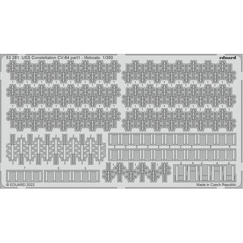 Eduard 1/350 USS Constellation CV-64 (Trumpeter) Part 1 Lifeboats Photo Etch Set [53281]