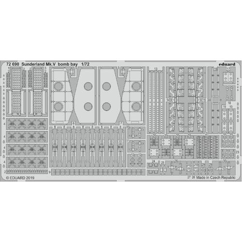 Eduard 1/72 Sunderland Mk. V bomb bay Photo-etch set (Special Hobby)