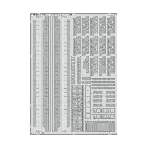 Eduard 1/72 Stirling Mk. III fuselage bomb bay Photo etched parts [72723]