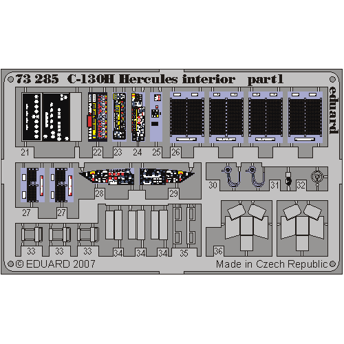 Eduard 1/72 C-130H interior Photo Etched Set (Italeri)