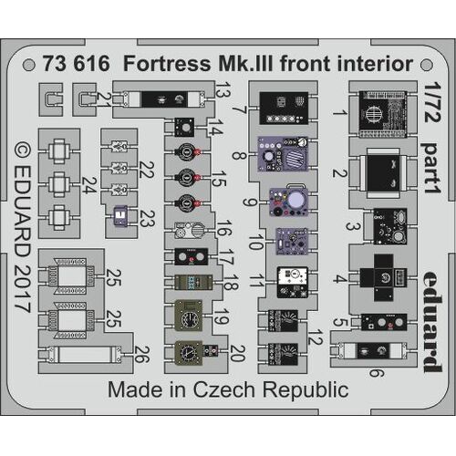 Eduard 1/72 Fortress Mk. III front interior 1/72 (Airfix)