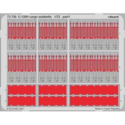 Eduard 1/72 C-130H cargo seatbelts Photo etched parts