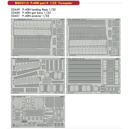 Eduard 1/32 P-40N part II Big Ed (Trumpeter) [BIG33113]