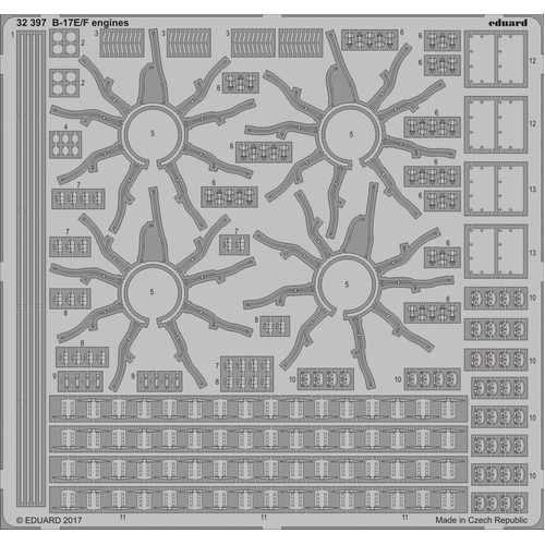 Eduard 1/32 B-17E/F Part I Plastic model kit