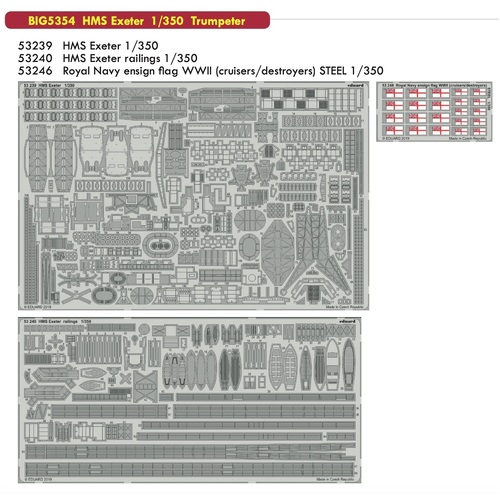 Eduard 1/350 HMS Exeter Big Ed (Trumpeter)