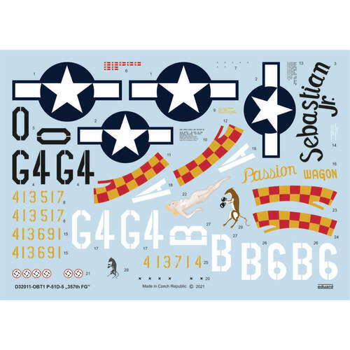 Eduard 1/32 P-51D-5 "357th FG" Decals