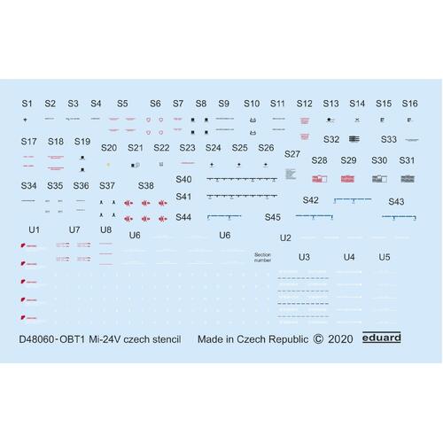 Eduard 1/48 Mi-24V stencils Czech Decals