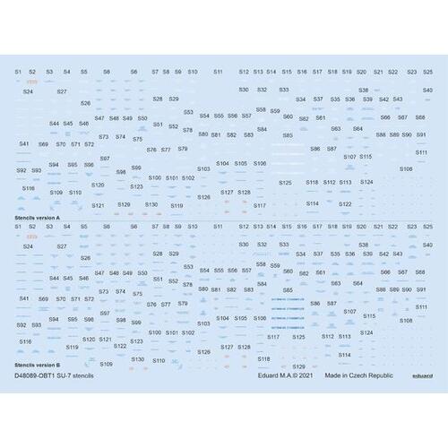 Eduard 1/48 Su-7 stencils Decals