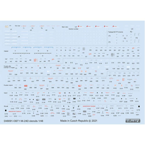 Eduard 1/48 Mi-24D stencils