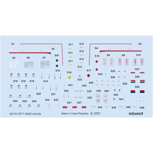 Eduard 1/48 A6M2 (Eduard) Stencils Decal Sheet [D48098]