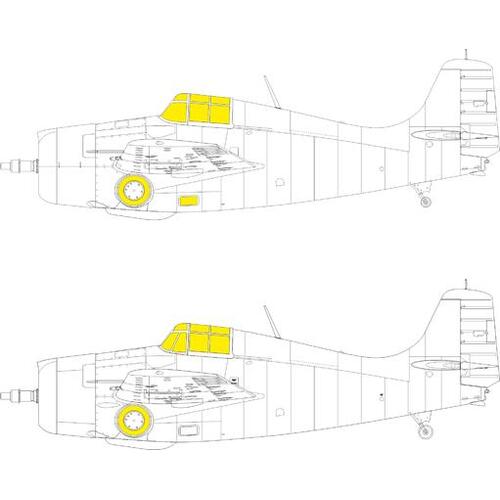 Eduard 1/48 F4F-3 Wildcat TFace Masks [EX878]