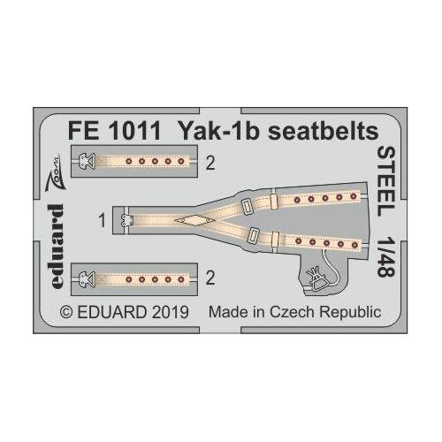 Eduard 1/48 Yak-1b seatbelts STEEL Photo-etch set (Zvezda)