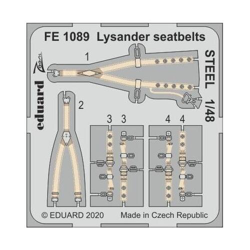 Eduard 1/48 Lysander seatbelts STEEL Photo etched parts