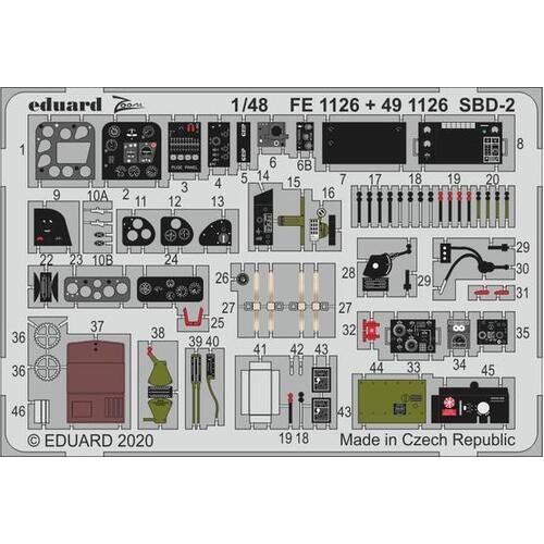 Eduard 1/48 SBD-2 Zoom set for Academy [FE1126]