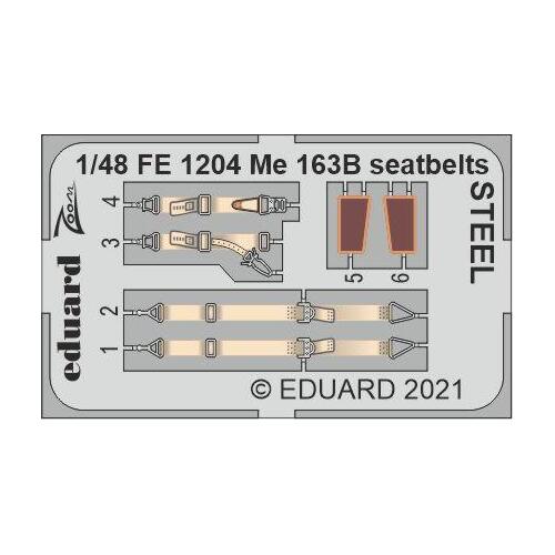 Eduard 1/48 Me 163B seatbelts STEEL Zoom set