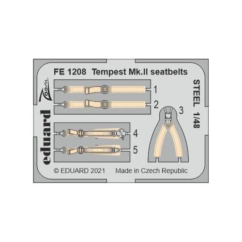 Eduard 1/48 Tempest Mk.II seatbelts STEEL Zoom set