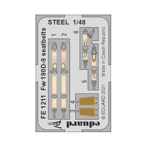 Eduard 1/48 Fw 190D-9 seatbelts STEEL Zoom set