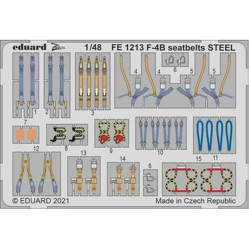 Eduard 1/48 F-4B seatbelts STEEL Photo etched parts