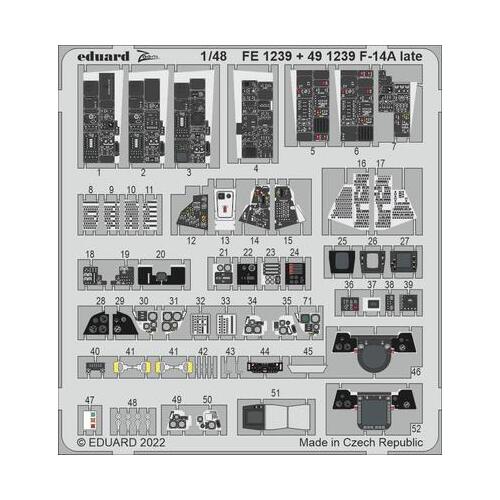 Eduard 1/48 F-14A late Zoom set for Tamiya [FE1239]