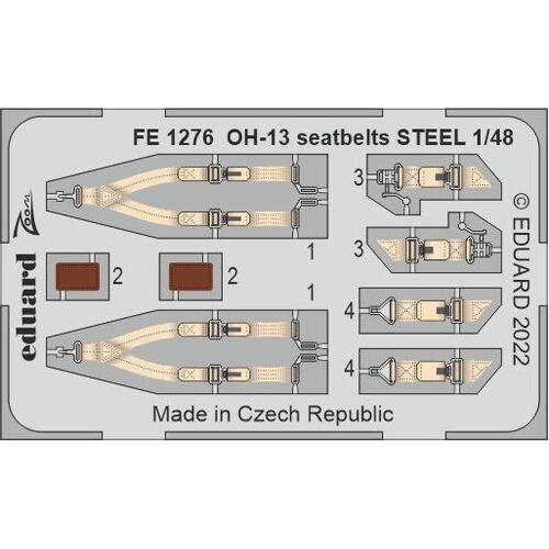 Eduard 1/48 OH-13 (Italeri) Seatbelts Steel Zoom set [FE1276]