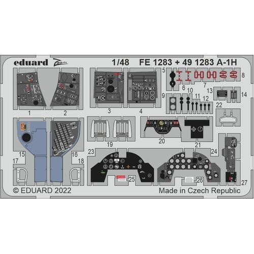 Eduard 1/48 A-1H Skyraider Photo etched parts [FE1283]