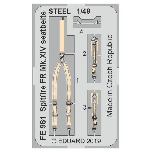 Eduard 1/48 Spitfire FR Mk.XIV seatbelts STEEL Zoom Set (Airfix)