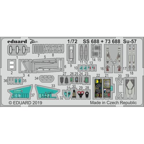 Eduard 1/72 Su-57 Photo etched parts