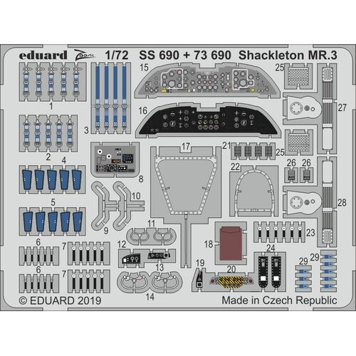 Eduard 1/72 Shackleton MR.3 Photo etched parts