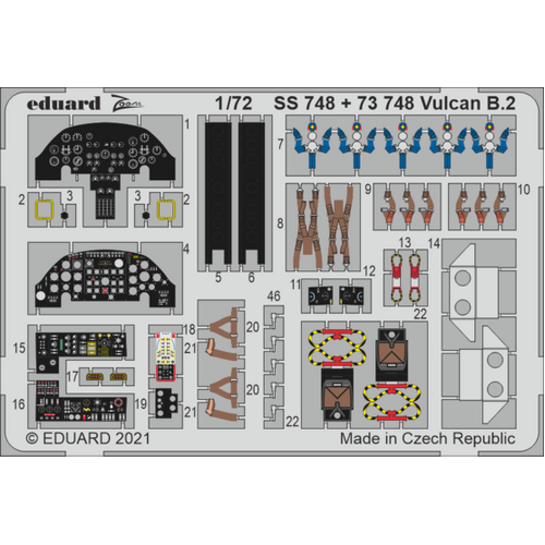 Eduard 1/72 Vulcan B.2 (Airfix) Photo-Etched Parts