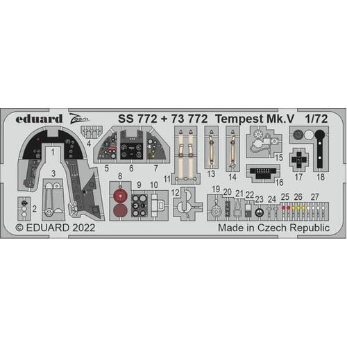 Eduard 1/72 Tempest Mk. V Photo etched parts [SS772]