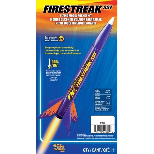 Estes Firestreak SST Beginner Model Rocket Kit (13mm Mini Engine)