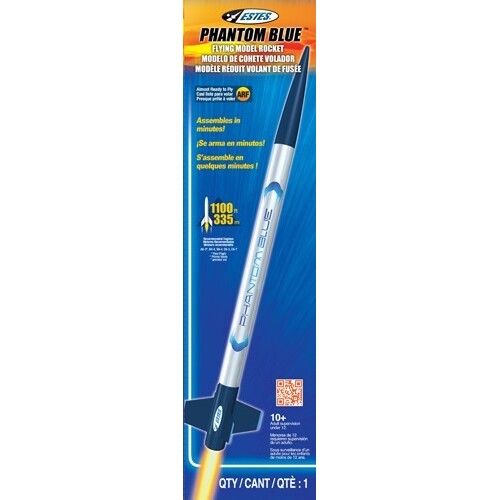 Estes Phantom Blue (2) Beginner Model Rocket Kit (18mm Standard Engine) [2483]