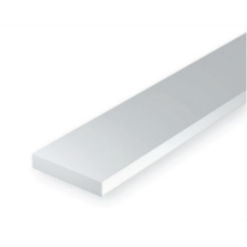 Evergreen White Polystyrene Strip 0.040 x 0.080 x 24" / 1mm x 2mm x 61cm (15)