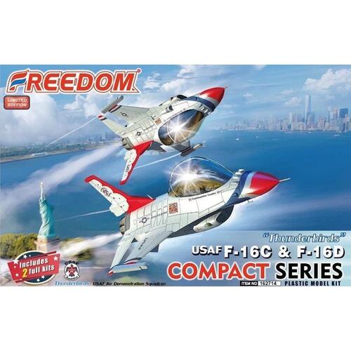 Freedom Models Egg F-16 C &D USAF "Thunder Birds" (Includes 2 Kits) Plastic Model Kit