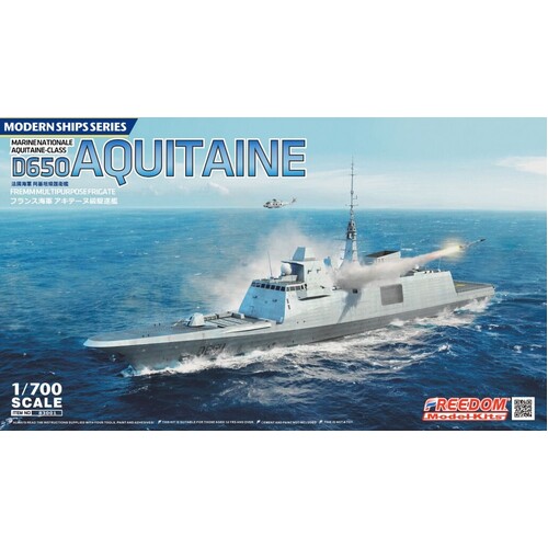 Freedom Models 1/700 D650 Aqutitaine Frigate / Marine Nationale Plastic Model Kit