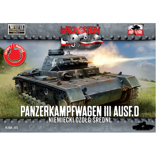 First To Fight 1/72 Panzerkampfwagen III Ausf.D. German mid tank Plastic Model Kit