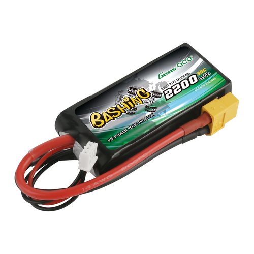 Gens Ace 2S Bashing 2200mAh 7.4V 35C Soft Case LiPo Battery (XT60T)