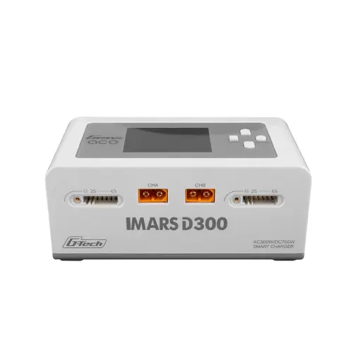 Gens Ace IMARS D300 G-Tech Channel AC/DC 300W/700W RC Battery Charger (White)